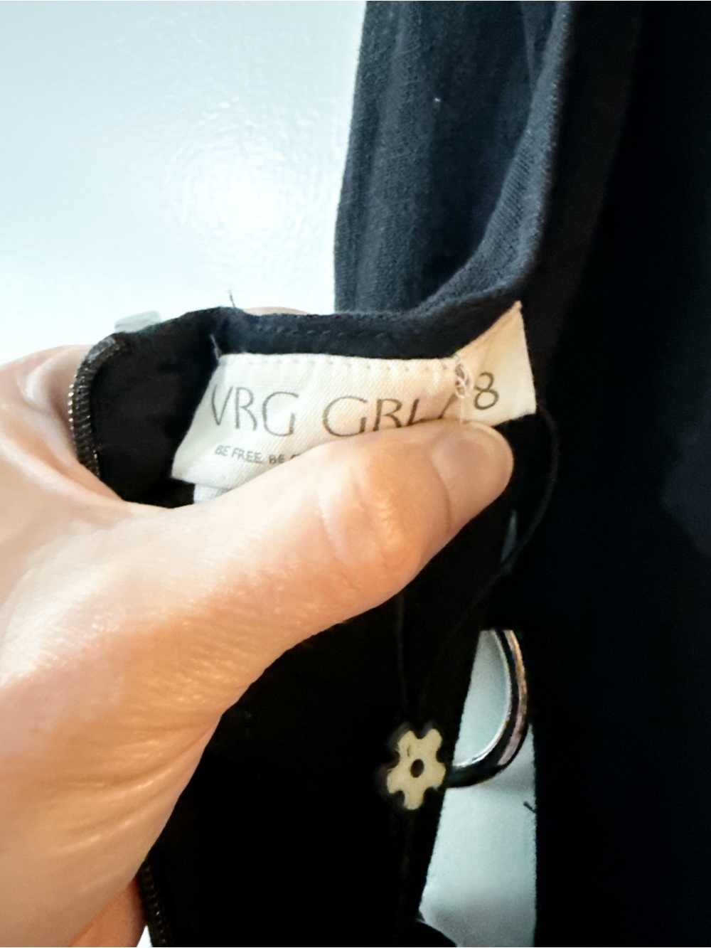 Vrg Grl Discoteca Mini Dress Black Linen Size 8 - Picture 6 of 10